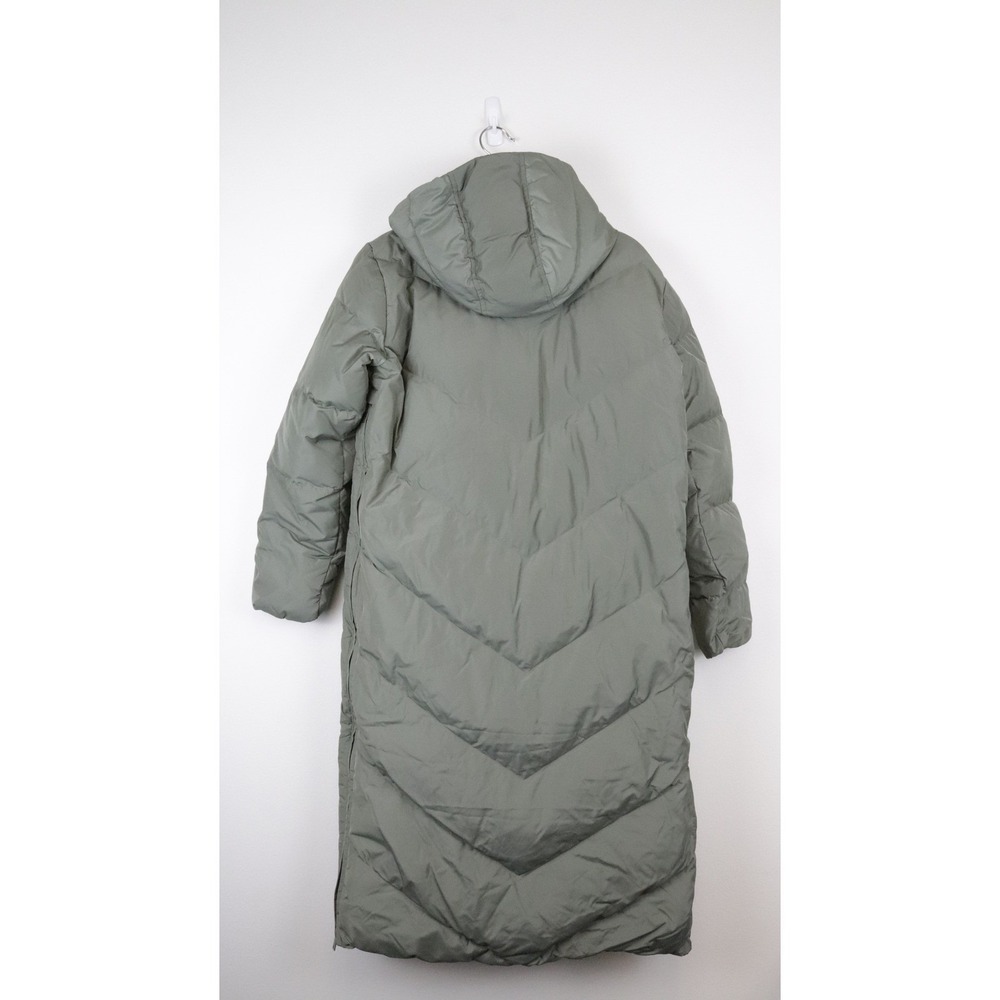NWT Seraphine Green 3-In-1 Long Chevron Puffer Maternity Coat 4 Babywearing - Picture 3 of 14